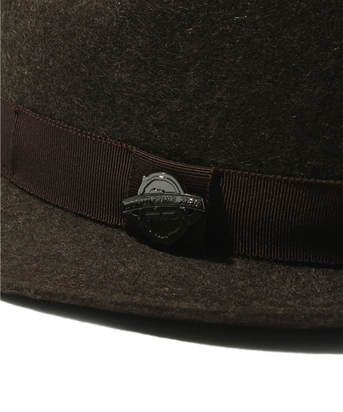 A BATHING APE（アベイシングエイプ）の「WGM PINS FELT HAT（ハット・メンズ・ネイビー/ブラウン/ブラック・LARGE/MEDIUM）」の7枚目の写真