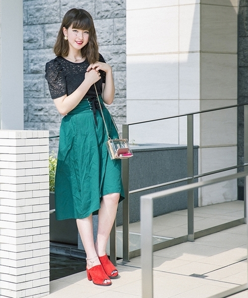 WEGO（ウィゴー）の「WEGO/パフスリーブレースカットソー（Tシャツ/カットソー・レディース・オフホワイト/ブラック/カーキ/ワイン・FREE）」の15枚目の写真