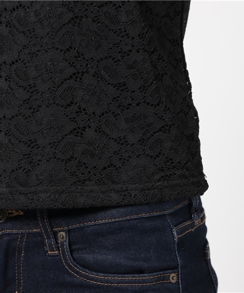 WEGO（ウィゴー）の「WEGO/パフスリーブレースカットソー（Tシャツ/カットソー・レディース・オフホワイト/ブラック/カーキ/ワイン・FREE）」の11枚目の写真