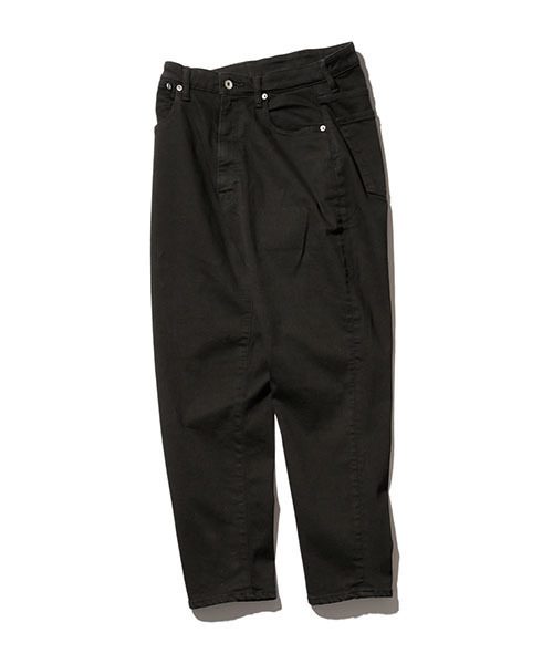 MR.OLIVE（ミスターオリーブ）の「SUPER STRETCH BLACK OVERDYED DENIM / WIDE TAPERED ANKLE CUT PANTS（デニムパンツ・メンズ・ブラック・SMALL/MEDIUM/LARGE）」の8枚目の写真