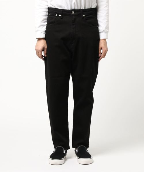 MR.OLIVE（ミスターオリーブ）の「SUPER STRETCH BLACK OVERDYED DENIM / WIDE TAPERED ANKLE CUT PANTS（デニムパンツ・メンズ・ブラック・SMALL/MEDIUM/LARGE）」の9枚目の写真