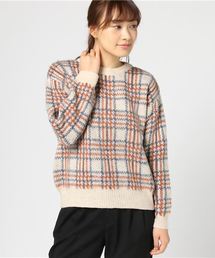 Samansa Mos2 | チェックジャガードニットプルオーバー(ニット/セーター)