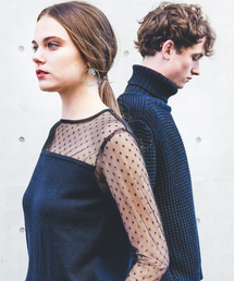 MYSELF ABAHOUSE | 【WEB限定】ドットチュールコンビニットプルオーバー(ニット/セーター)