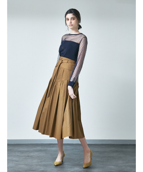 MYSELF ABAHOUSE（マイセルフアバハウス）の「【WEB限定】ドットチュールコンビニットプルオーバー（ニット/セーター・レディース・ブラック/ネイビー・SMALL/MEDIUM）」の6枚目の写真