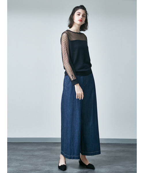 MYSELF ABAHOUSE（マイセルフアバハウス）の「【WEB限定】ドットチュールコンビニットプルオーバー（ニット/セーター・レディース・ブラック/ネイビー・SMALL/MEDIUM）」の21枚目の写真