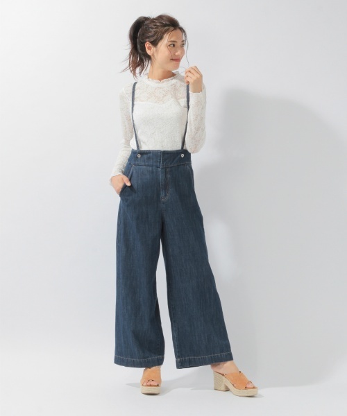 laboratory work（ラボラトリーワーク）の「ハイネックプリーツレースプルオーバー（Tシャツ/カットソー・レディース・ホワイト/ブラック・MEDIUM）」の21枚目の写真