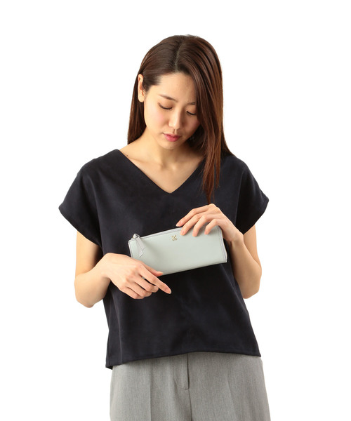 SAZABY(サザビー)の「LEQ-03/長財布(財布・レディース・ブルーグレー/ベージュ系その他/サーモンピンク・FREE)」の10枚目の写真