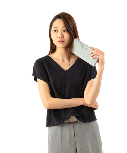 SAZABY(サザビー)の「LEQ-03/長財布(財布・レディース・ブルーグレー/ベージュ系その他/サーモンピンク・FREE)」の11枚目の写真