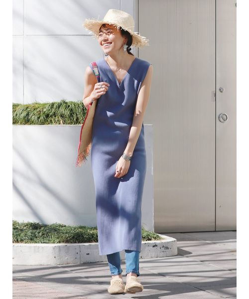 Ungrid アングリッド の ノースリリブニットワンピース ワンピース Wear