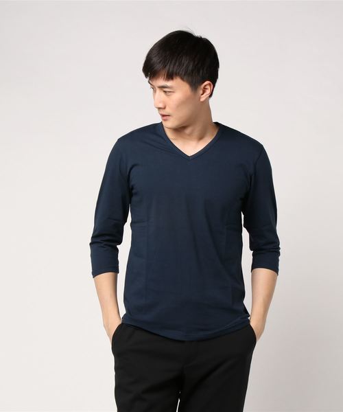 garsonwave(ギャルソンウェーブ)の「日本製七分袖カットソー(GW)(Tシャツ/カットソー・メンズ・ライトグレー/ネイビー/ブルー/ホワイト/ブラック/レッド/チャコール/ワイン/カーキ/スモークピンク/サックスブルー・LL/S/M/L)」の17枚目の写真