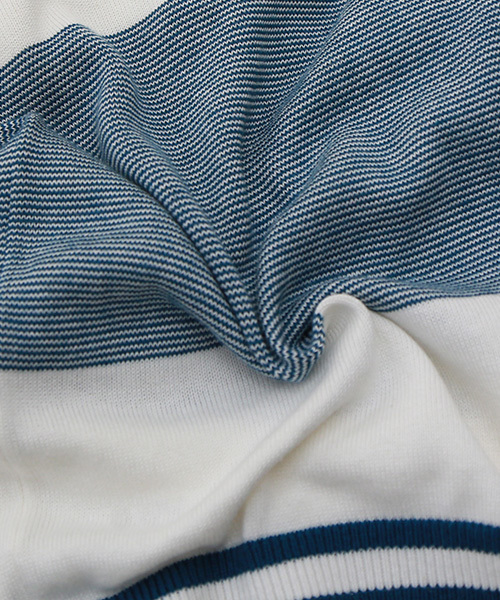 REAL CUBE（リアルキューブ）の「REAL CUBE 2wayオフショルマルチボーダーニット（ニット/セーター・レディース・ホワイト×エメラルドグリーン/ホワイト×ライム/ホワイト×ブラック・40/36/38）」の6枚目の写真