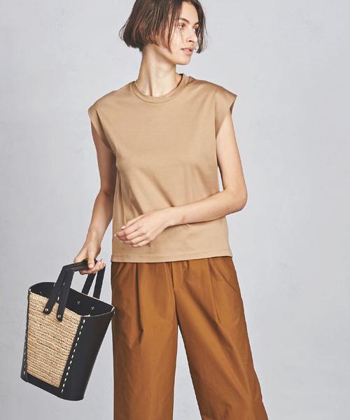 UNITED ARROWS（ユナイテッドアローズ）の「○UWSC スムース クルーネックＴシャツ ◆（Tシャツ/カットソー・レディース・ベージュ/ネイビー/ホワイト/ピンク/その他7・FREE）」の3枚目の写真