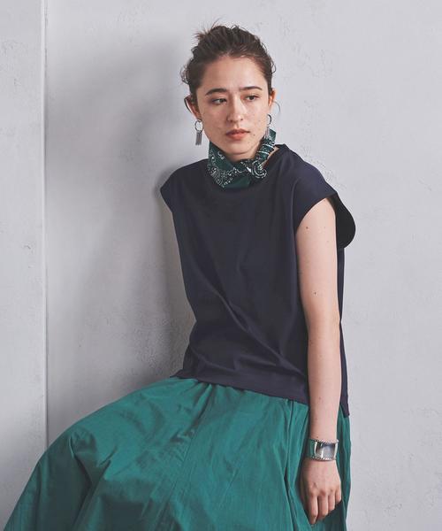 UNITED ARROWS（ユナイテッドアローズ）の「○UWSC スムース クルーネックＴシャツ ◆（Tシャツ/カットソー・レディース・ベージュ/ネイビー/ホワイト/ピンク/その他7・FREE）」の5枚目の写真
