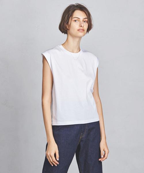 UNITED ARROWS（ユナイテッドアローズ）の「○UWSC スムース クルーネックＴシャツ ◆（Tシャツ/カットソー・レディース・ベージュ/ネイビー/ホワイト/ピンク/その他7・FREE）」の2枚目の写真