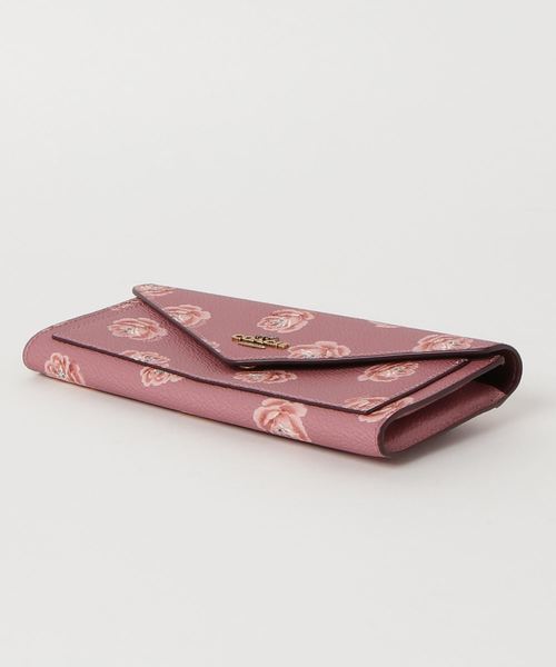 COACH 財布 ソフト ウォレット ウィズ ローズ プリント COACH（コーチ）の「【コーチ】ソフト ウォレット ウィズ ローズ