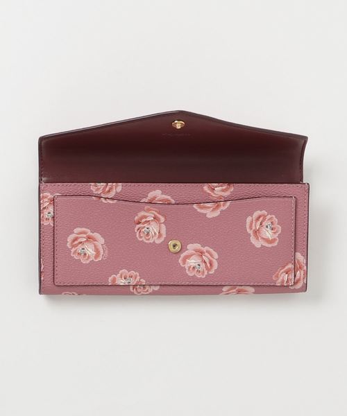 COACH 財布 ソフト ウォレット ウィズ ローズ プリント COACH（コーチ）の「【コーチ】ソフト ウォレット ウィズ ローズ