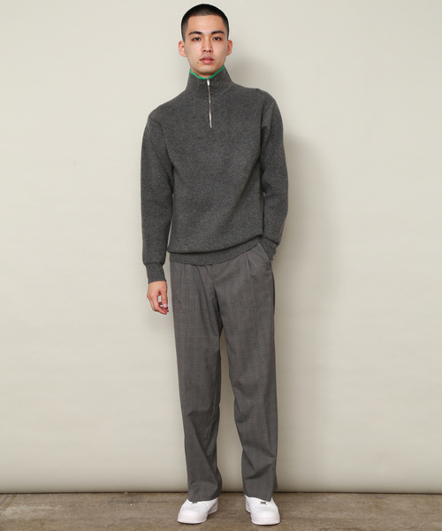 ADAM ET ROPE'（アダムエロペ）の「トラックハーフジップニットプルオーバー（ニット/セーター・メンズ・ダークブラウン/グレー・M/L）」の3枚目の写真