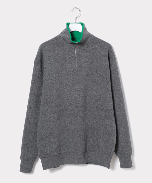 ADAM ET ROPE'（アダムエロペ）の「トラックハーフジップニットプルオーバー（ニット/セーター・メンズ・ダークブラウン/グレー・M/L）」の5枚目の写真