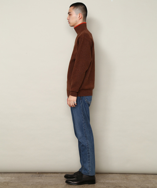 ADAM ET ROPE'（アダムエロペ）の「トラックハーフジップニットプルオーバー（ニット/セーター・メンズ・ダークブラウン/グレー・M/L）」の13枚目の写真