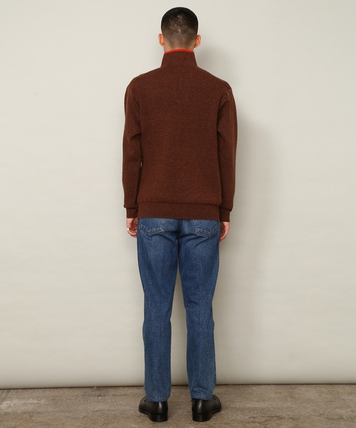 ADAM ET ROPE'（アダムエロペ）の「トラックハーフジップニットプルオーバー（ニット/セーター・メンズ・ダークブラウン/グレー・M/L）」の14枚目の写真