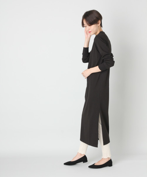 LOWRYS FARM（ローリーズファーム）の「モックネックワンピース　811324（ワンピース・レディース・ブラウン/オフホワイト/ブラック/カーキ・FREE）」の14枚目の写真