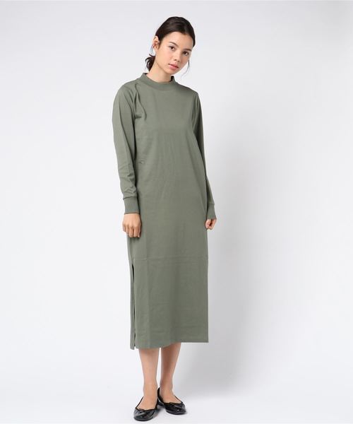 LOWRYS FARM（ローリーズファーム）の「モックネックワンピース　811324（ワンピース・レディース・ブラウン/オフホワイト/ブラック/カーキ・FREE）」の7枚目の写真