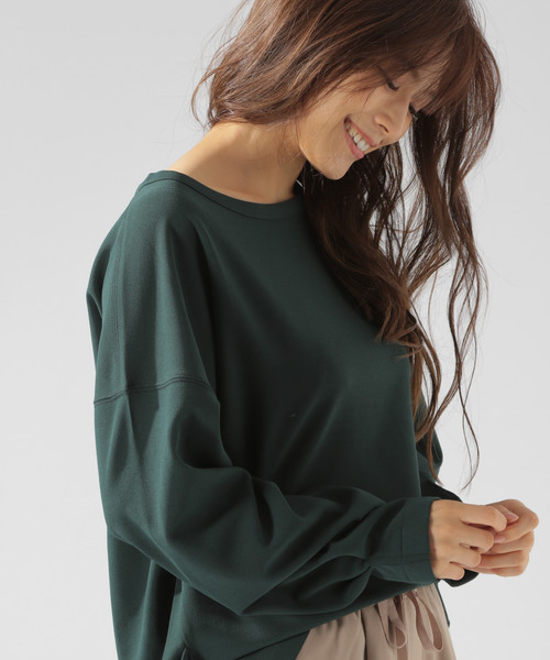 BAYFLOW(ベイフロー)の「ハイショクステッチプルオーバー(シャツ/ブラウス・レディース・ブラック/ダークグリーン/ナチュラル・SMALL/MEDIUM)」の3枚目の写真