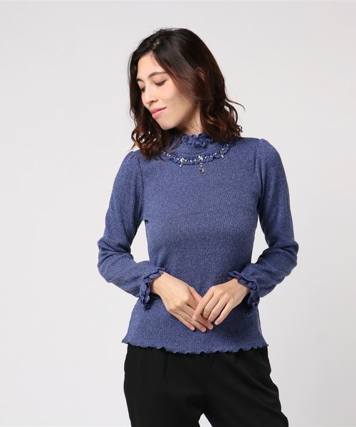 axes femme（アクシーズファム）の「フリルカットプルオーバー（T 