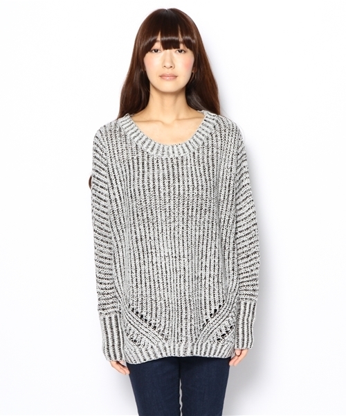 one after another NICE CLAUP（ワンアフターアナザーナイスクラップ）の「【ナイスクラップ】噴水プルオーバー（ニット/セーター・レディース・ブラック/ホワイト系その他/アイボリー・FREE）」の11枚目の写真