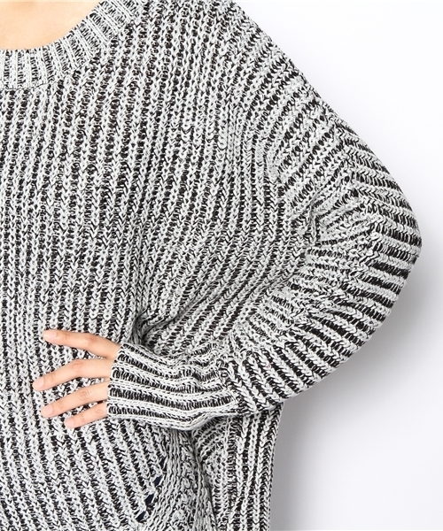 one after another NICE CLAUP（ワンアフターアナザーナイスクラップ）の「【ナイスクラップ】噴水プルオーバー（ニット/セーター・レディース・ブラック/ホワイト系その他/アイボリー・FREE）」の9枚目の写真