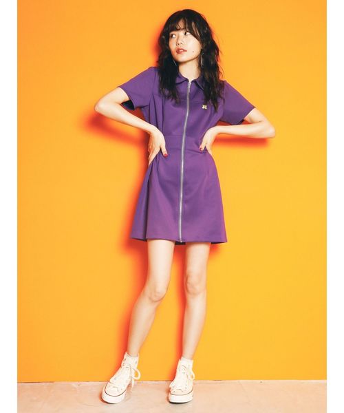 jouetie（ジュエティ）の「ジャージワンピース（ワンピース・レディース・ブラック/パープル/レッド/オレンジ・MEDIUM）」の2枚目の写真