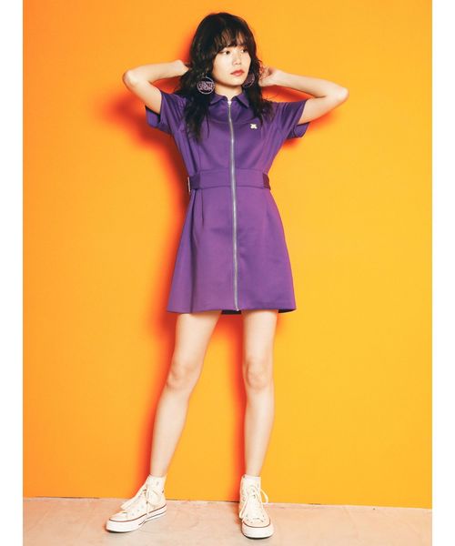 jouetie（ジュエティ）の「ジャージワンピース（ワンピース・レディース・ブラック/パープル/レッド/オレンジ・MEDIUM）」の7枚目の写真