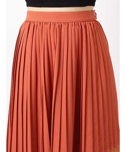 EVRIS（エヴリス）の「ステップヘムプリーツミディスカート（スカート・レディース・オレンジ/ブラック・MEDIUM/SMALL）」の11枚目の写真