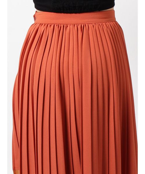 EVRIS（エヴリス）の「ステップヘムプリーツミディスカート（スカート・レディース・オレンジ/ブラック・MEDIUM/SMALL）」の13枚目の写真