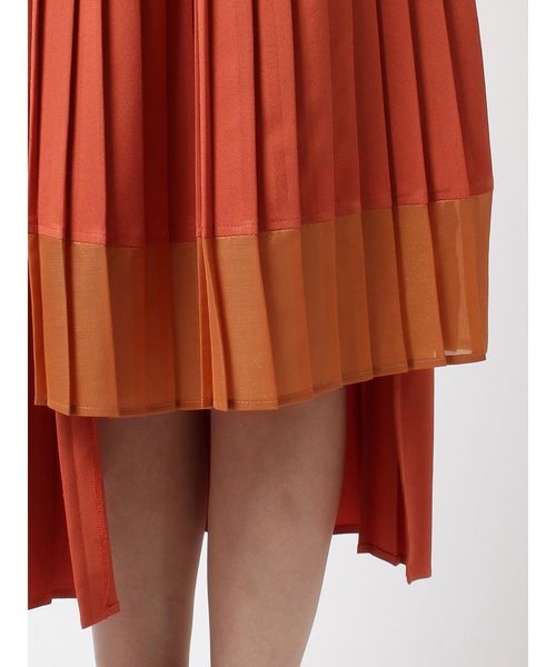 EVRIS（エヴリス）の「ステップヘムプリーツミディスカート（スカート・レディース・オレンジ/ブラック・MEDIUM/SMALL）」の15枚目の写真
