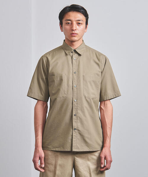 UNITED ARROWS（ユナイテッドアローズ）の「＜UNITED ARROWS＞ ダブルポケット レギュラーカラー ショートスリーブシャツ†（シャツ/ブラウス・メンズ・ベージュ/ネイビー/ケリー/ナチュラル・XL/L/M/S）」の9枚目の写真