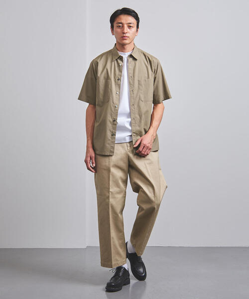 UNITED ARROWS（ユナイテッドアローズ）の「＜UNITED ARROWS＞ ダブルポケット レギュラーカラー ショートスリーブシャツ†（シャツ/ブラウス・メンズ・ベージュ/ネイビー/ケリー/ナチュラル・XL/L/M/S）」の11枚目の写真