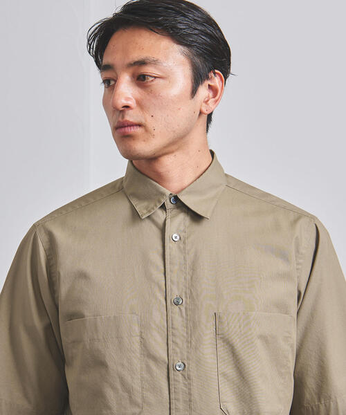 UNITED ARROWS（ユナイテッドアローズ）の「＜UNITED ARROWS＞ ダブルポケット レギュラーカラー ショートスリーブシャツ†（シャツ/ブラウス・メンズ・ベージュ/ネイビー/ケリー/ナチュラル・XL/L/M/S）」の12枚目の写真