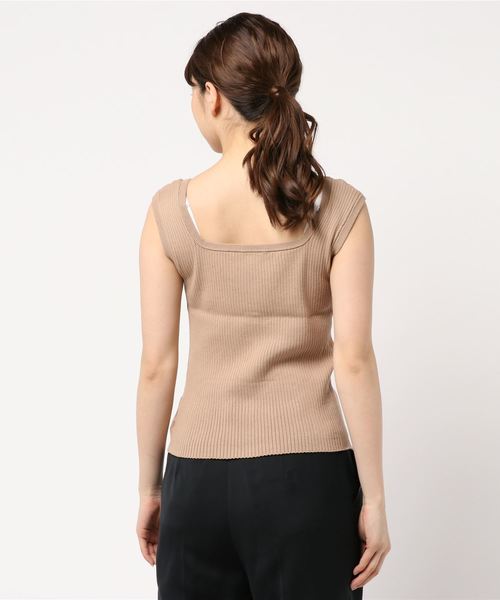 LOWRYS FARM(ローリーズファーム)の「スーピマリブノースリーブ 828800(Tシャツ/カットソー・レディース・ブラック/ベージュ/オフホワイト/カーキ・MEDIUM/LARGE)」の6枚目の写真