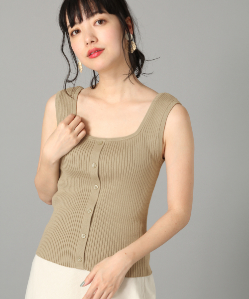 LOWRYS FARM(ローリーズファーム)の「スーピマリブノースリーブ 828800(Tシャツ/カットソー・レディース・ブラック/ベージュ/オフホワイト/カーキ・MEDIUM/LARGE)」の4枚目の写真