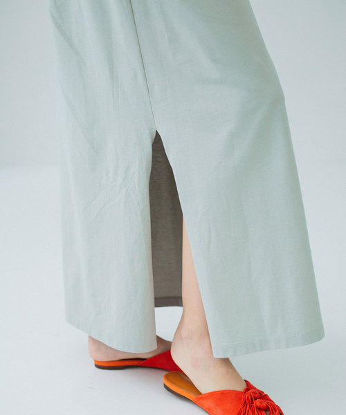 PUBLIC TOKYO(パブリックトウキョウ)の「スリットノースリマキシワンピース(ワンピース・レディース・グリーン/ブラウン/ピンク/ダークブラウン・FREE)」の7枚目の写真