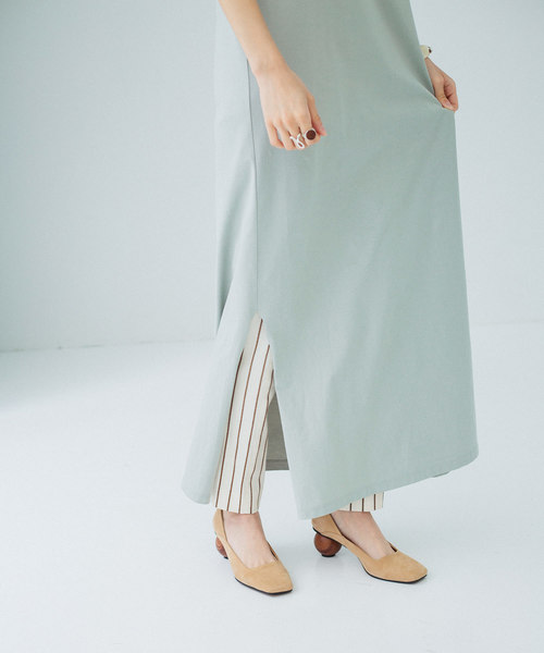 PUBLIC TOKYO(パブリックトウキョウ)の「スリットノースリマキシワンピース(ワンピース・レディース・グリーン/ブラウン/ピンク/ダークブラウン・FREE)」の10枚目の写真