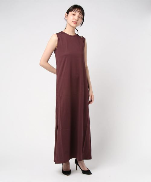 PUBLIC TOKYO(パブリックトウキョウ)の「スリットノースリマキシワンピース(ワンピース・レディース・グリーン/ブラウン/ピンク/ダークブラウン・FREE)」の18枚目の写真
