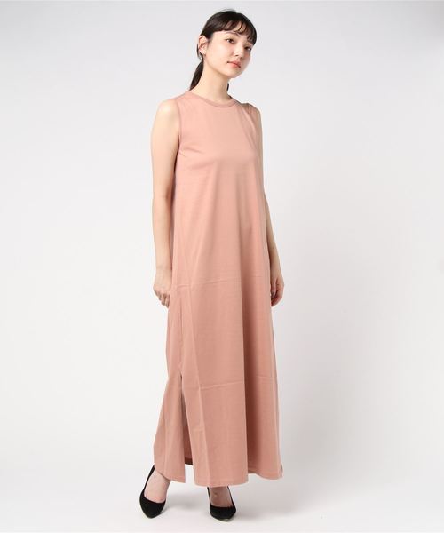 PUBLIC TOKYO(パブリックトウキョウ)の「スリットノースリマキシワンピース(ワンピース・レディース・グリーン/ブラウン/ピンク/ダークブラウン・FREE)」の21枚目の写真