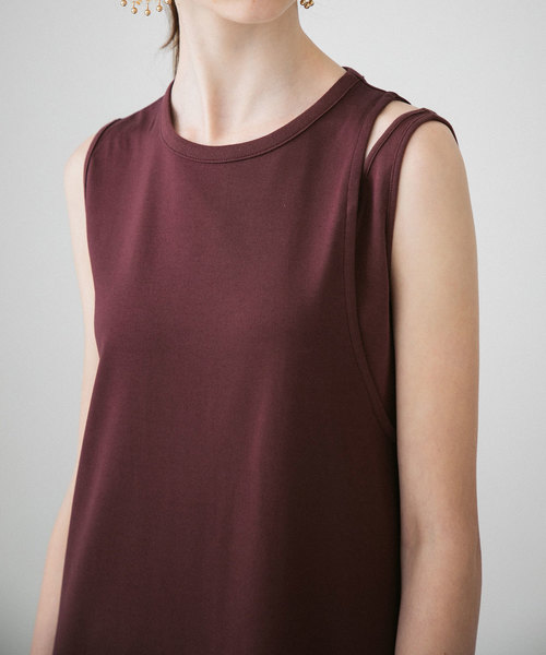 PUBLIC TOKYO(パブリックトウキョウ)の「スリットノースリマキシワンピース(ワンピース・レディース・グリーン/ブラウン/ピンク/ダークブラウン・FREE)」の16枚目の写真