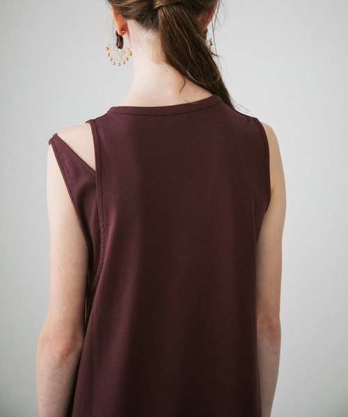 PUBLIC TOKYO(パブリックトウキョウ)の「スリットノースリマキシワンピース(ワンピース・レディース・グリーン/ブラウン/ピンク/ダークブラウン・FREE)」の15枚目の写真