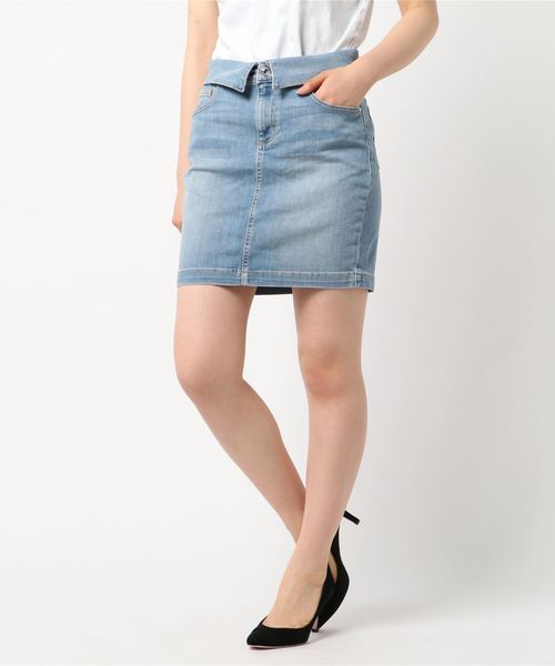 Guess�i�Q�X�j�́uFOLD OVER BODYCON SKIRT�i�f�j���X�J�[�g�j�v�b�C���f�B�S�u���[