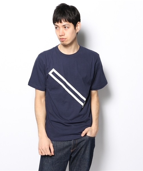 Saturdays NYC（サタデーズ ニューヨークシティ ）の「○SATURDAYS SURF NYC / Outline Slash（Tシャツ/カットソー・メンズ・ホワイト/ネイビー/イエロー・X-SMALL/LARGE/SMALL/MEDIUM）」の14枚目の写真