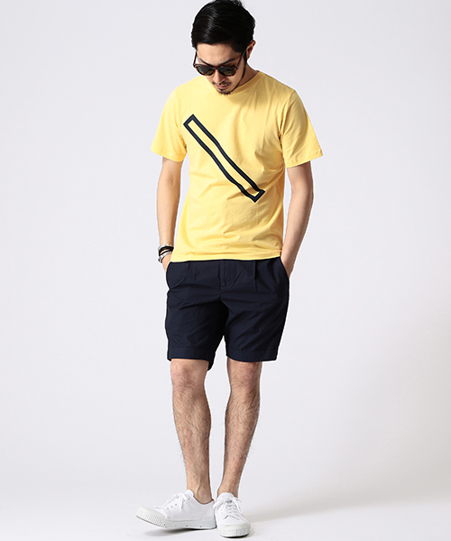 Saturdays NYC（サタデーズ ニューヨークシティ ）の「○SATURDAYS SURF NYC / Outline Slash（Tシャツ/カットソー・メンズ・ホワイト/ネイビー/イエロー・X-SMALL/LARGE/SMALL/MEDIUM）」の16枚目の写真