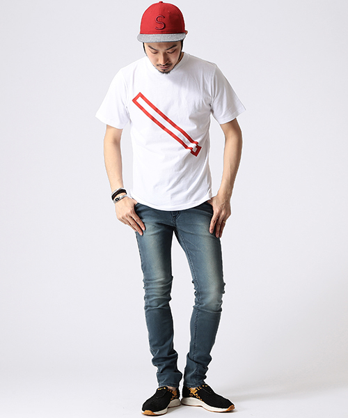 Saturdays NYC（サタデーズ ニューヨークシティ ）の「○SATURDAYS SURF NYC / Outline Slash（Tシャツ/カットソー・メンズ・ホワイト/ネイビー/イエロー・X-SMALL/LARGE/SMALL/MEDIUM）」の12枚目の写真